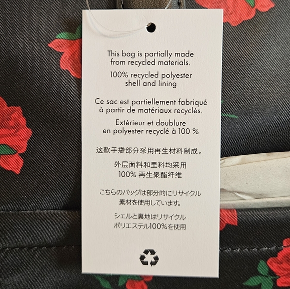 NWT Kate Spade Chelsea Rose Toss Printed Tote Black Red MSRP $349 - Picture 13 of 14